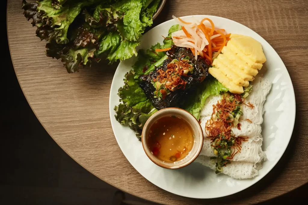 Grilled lamb / beef in betel leaf wrap